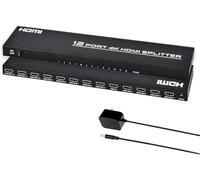 TCNEWCL 4K Sdoppiatore HDMI 1 in 12 Out, 1x12 Splitter HDMI Distributore/Mirror Audio Video 4 Schermo con Adattatore AC, Supporto 3D, HDCP,per HDTV, Xbox, PS4, Lettore Blu-Ray, Proiettore