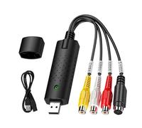 TCNEWCL Convertitore di file digitalizzato USB Audio/Video, scheda di acquisizione video Hi8 VHS a DVD, Video Grabber Capture per Windows 10/8/7