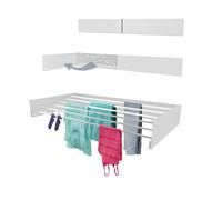 TCO ADVENTURES HANGHOVER - Stendibiancheria da parete, elegante appendiabiti pieghevole in acciaio inox, salvaspazio, con capacità di asciugatura di 6 m (bianco segnale)