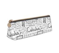 Tcoay Appassionato di matematica, geometria e calcolo differenziale e integrale., Astuccio portamatite triangolare portatile con cerniera, in PVC e similpelle, ideale per adolescenti e adulti.