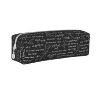 Tcoay Astuccio portapenne cilindrico portatile con cerniera in pelle, borsa per cosmetici,Modelli e calcoli matematici