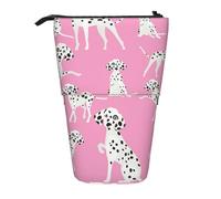 Tcoay Astuccio portapenne telescopico con simpatico cane dalmata, in piedi, per cancelleria