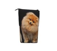 Tcoay Astuccio portapenne telescopico con simpatico cucciolo di cane Pomerania in piedi