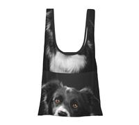 Tcoay Border Collie Cane da compagnia, Borsa per la spesa riutilizzabile Borsa per la spesa Borse a tracolla in tela multiuso per la spesa