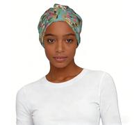Tcoay Border Terrier Florals Dog Breed, cappelli turbanti per donna, morbidi cappelli annodati con nodo, foulard boho, copricapo elastico per capelli, passamontagna