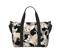 Tcoay Borsa da spiaggia per donna a forma di cane Chihuahua - Borsa da viaggio a mano e a tracolla riutilizzabile