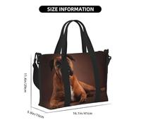 Tcoay Borsa da spiaggia per donna, con simpatico cane Boxer sdraiato - Borsa da viaggio a mano e a tracolla riutilizzabile