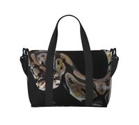 Tcoay Borsa da spiaggia per donna in pitone e serpente, riutilizzabile, da viaggio e a tracolla