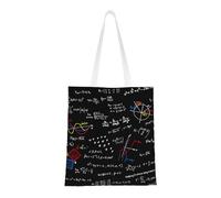 Tcoay Borsa della spesa riutilizzabile, borsa della spesa, borsa a tracolla in tela multiuso,Equazioni matematiche Formule matematiche