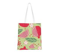 Tcoay Borsa della spesa riutilizzabile, borsa della spesa, borsa a tracolla in tela multiuso,Frutto di melograno, deliziosi semi di melograno, motivo di frutta