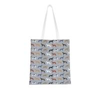 Tcoay Borsa della spesa riutilizzabile, borsa della spesa, borsa a tracolla in tela multiuso,Levrieri Cane carino Cane da salvataggio I migliori cani carini