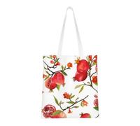 Tcoay Borsa della spesa riutilizzabile, borsa della spesa, borsa a tracolla in tela multiuso,Melograno fresco