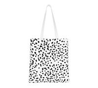 Tcoay Borsa della spesa riutilizzabile, borsa della spesa, borsa a tracolla in tela multiuso,Stampa dalmata
