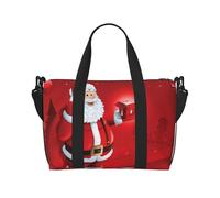 Tcoay Buon Natale, borsa da spiaggia per donna - borse da viaggio a mano e a tracolla riutilizzabili