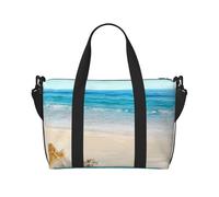 Tcoay Conchiglie di sabbia, borsa da spiaggia per donna - borse da viaggio a mano e a tracolla riutilizzabili