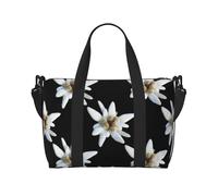 Tcoay Leontopodium Edelweiss, borsa da spiaggia per donna - borse da viaggio a mano e a tracolla riutilizzabili