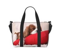 Tcoay Modello Cavalier King Charles Spaniel, borsa da spiaggia per donna - borse da viaggio a mano e a tracolla riutilizzabili