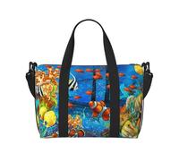 Tcoay Mondo sottomarino, borsa da spiaggia per donna - borse da viaggio a mano e a tracolla riutilizzabili