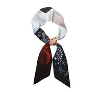 Tcoay Pallone da calcio in fiamme sull'acqua, sciarpe da collo, fazzoletto da collo, sciarpa stampata da donna, accessori per borse e abbigliamento