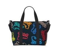 Tcoay Pattini colorati e luminosi, borsa da spiaggia per donna - borse da viaggio a mano e a tracolla riutilizzabili