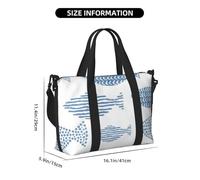 Tcoay Pesci blu in acquerello, borsa da spiaggia per donna - borse da viaggio a mano e a tracolla riutilizzabili