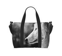 Tcoay Ritratto di lupo, borsa da spiaggia per donna - borse da viaggio a mano e a tracolla riutilizzabili