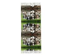 Tcoay Sciarpa in finto cashmere, scialle stampato da donna, sciarpa da donna, quartetto di cuccioli di pastore australiano