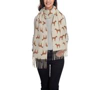 Tcoay Sciarpa in finto cashmere, scialle stampato da donna, sciarpa da donna, razza di cane Rhodesian Ridgeback, per animali domestici