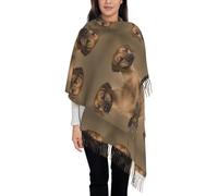 Tcoay Sciarpa in finto cashmere, scialle stampato da donna, sciarpa da donna, Rhodesian Ridgeback