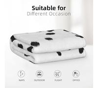 Tcoay Stampa del cane dalmata con macchie nere,Coperte per divano letto, coperte decorative, coperte da viaggio 30x40 pollici