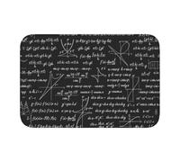 Tcoay Tappetino antiscivolo per pavimento, assorbente, per bagno, con motivi matematici e calcoli