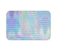 Tcoay Tappetino antiscivolo per pavimento, assorbente, per bagno, zerbino, tappeto, ologramma arcobaleno colorato