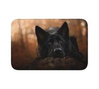 Tcoay Tappeto antiscivolo per pavimento, assorbente, per bagno, zerbino, tappeto, pastore tedesco nero, bokeh, autunno tedesco