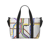 Tcoay Underground Network, borsa da spiaggia per donna - borse da viaggio a mano e a tracolla riutilizzabili