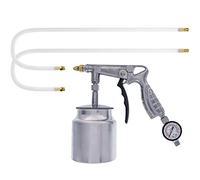 TCP Global Air Rust Proofing and Undercoating Gun with Gauge & Suction Feed Cup, 2 Wands - 22" Long Flexible Extension Wand with Multi-Directional Nozzle - Spray Truck Bed Liner, Rubberized Undercoat