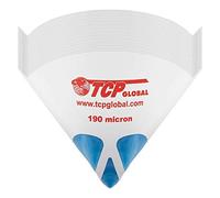 TCP Global - Confezione da 50 colini per vernice, con filtro fine da 190 micron, rete “Pure Blue” in nylon blu ultra-flusso di alta qualità, filtri a cono per vernice