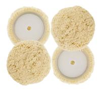 TCP Global Tampone per lucidatura e lucidatura da 15 cm in 100% lana (confezione da 2) con supporto in velcro - Tampone in lana per lucidatura e