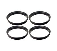 TCPCHKHOPP Distanziali Centrati Mozzo Universale 74,1 X 72,6 Mm 4 Pezzi Anelli di Centraggio Mozzo Dell'auto Distanziatore Centrale Foro Ruota Centrico in Plastica Nera Distanziali Ruota