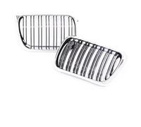 TCPCHKHOPP Griglia Anteriore per Serie 3 per E36 Facelift LCI 1997-1999 Griglia A Doppia Linea Singola Sostitutiva Griglia A Rene in Argento Cromato Griglia Radiatore(Double Chrome Black)