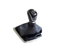 TCPCHKHOPP Pomello Leva Cambio per Ford per Focus MK2 2006-2011 Gear Stick Pomello Cambio E Dust Boot Cover in Pelle Adattatore Auto Ricambio 5/6 Velocit Manopola Cambio(Black 5 Speed)