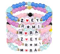 TCRZHHRX 6 Bracciali Elastici K-p0p Dem0n Hun-ters con Nomi Zoey, Rumi e Mira, Braccialetti Colorati per Ragazze, Accessorio per Feste di Compleanno, Natale e a Tema Anime (C)