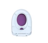 TCSMSDMO Compatibile con copriwater for Uso Domestico, Adattatore for WC for Bambini e Adulti, Doppio Strato, for l'addestramento al vasino(QC0098PURPLE-U)