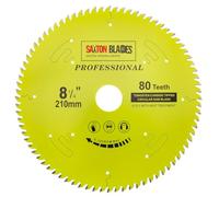 TCT21080TPRO Saxton Gamma Professionale TCT Lama per sega circolare 210mm x 80T x 30mm foro, 16, 20, 25mm, 25.4mm anelli di riduzione compatibile con Evolution Festool Bosch Makita Dewalt