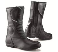 TCX - Lady Aura Plus Waterproof, Stivale da Moto Donna, Stivale Touring da Donna Impermeabile con Membrana T-DRY, Tomaia in Pelle Rifinita, Chiusura con Zip Elastica e Velcro, Nero