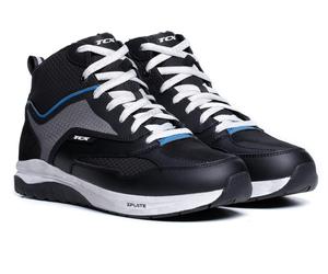 TCX Nalbak scarpe da moto impermeabili, nero/bianco/blu, Taglia 40