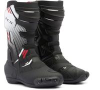 TCX S-TR1 Air, Stivale da Moto Uomo, con Tomaia in Microfibra Perforata al Laser, Chiusura con Zip Elastica Laterale e Velcro, Nero/Bianco/Rosso, 44 EU