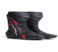 TCX - S-TR1, Stivale da Moto Uomo, Sportivi e Certificati, Stivale da Moto con Tomaia in Microfibra, Chiusura con Zip Elastica Laterale e Velcro, Nero/Rosso/Bianco