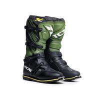 TCX - X-Blast, Stivale da Motocross Uomo, Stivale da Enduro, Stivale da Fuoristrada con Tomaia in Microfibra e Suola con Costruzione Goodyear, Nero/Verde/Giallo