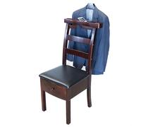 TCXSSL Legno Servomuto Con Seduta E Cuscino Appendiabiti Indossatore Da Camera Porta Abiti Posa Oggetti Con Portapantaloni E Cassetto Moderno Multifunzionale