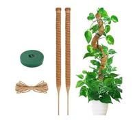TCZDS Tutori per Piante in Fibra di Cocco Naturale e Fil di Alluminio, Supporto Flessibile per Rampicanti, Biodegradabile e Antiruggine per Giardino Balcone e Piante Grasse (A,50cm)